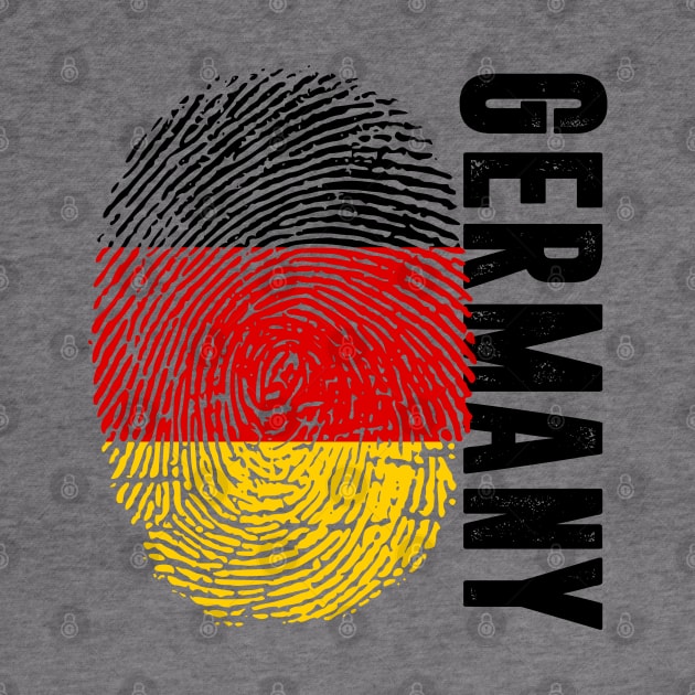 Germany Flag Fingerprint My Story DNA German by Your Culture & Merch